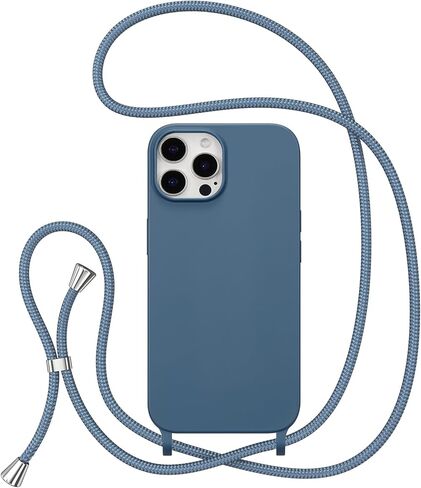 ZTOFERA Crossbody Case for iPhone 13/iPhone 14 with Lanyard Strap Adjustable Rope Liquid Silicone Soft Cover for iPhone 13/iPhone 14 6.1 inch-Beige in Saudi Arabia
