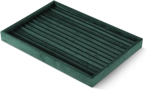 Velvet Necklace Display Tray, Stackable Pendant Storage Tray, 24 Grid Insert Necklace Holder Plate, Jewelry Shop Makeup Table Top Organizers in Kuwait