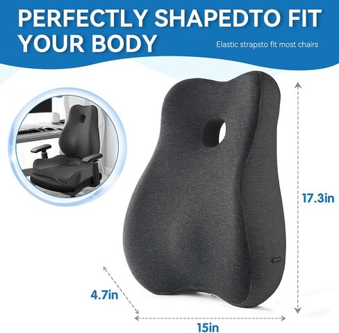 Ultimate Comfort Office Chair Cushion Set - Relieve Sciatica, Back Pain, and Tailbone Discomfort with Lumbar Support Pillow and Seat Cushion - Perfect for Home, Office, and Gaming Chair in Saudi Arabia