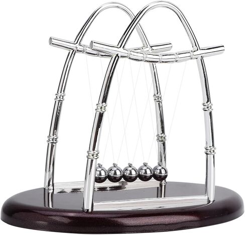 Alvinlite Newton's Cradle Balance Ball Fun Science Desk Toys, Physics Educational Tool Swinging Kinetic Balls for Home Office Desktop Decoration(S) in Saudi Arabia