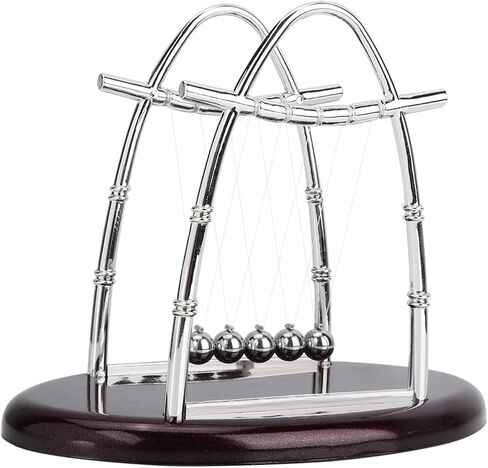 Alvinlite Newton's Cradle Balance Ball Fun Science Desk Toys, Physics Educational Tool Swinging Kinetic Balls for Home Office Desktop Decoration(S) in Saudi Arabia