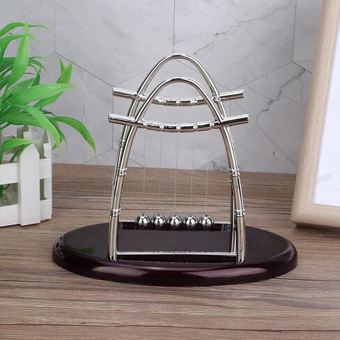 Alvinlite Newton's Cradle Balance Ball Fun Science Desk Toys, Physics Educational Tool Swinging Kinetic Balls for Home Office Desktop Decoration(S) in Saudi Arabia