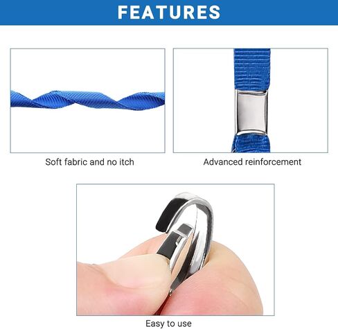 Segarty Lanyards for ID Badges, 100pcs Bulk Blue Key Name Card Neck Badge Lanyard Nylon Strap with Swivel Clasps Hooks Clips for Adults Kids Office School Teachers Students Cruise Employees in Kuwait
