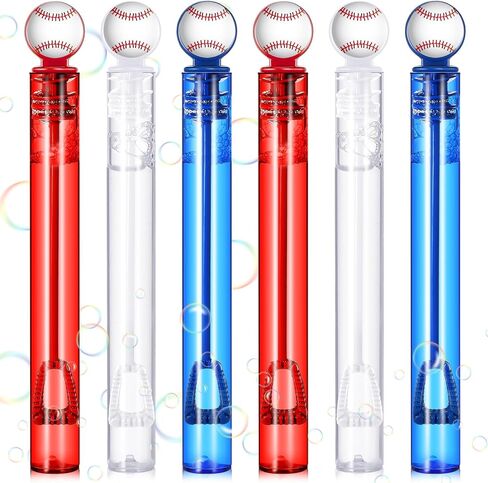 24 Pcs Baseball Bubble Wands Baseball Party Favors Birthday Bubble Wand Bulk Baseball Themed Party Decorations for Outdoor Summer Classroom Party Supplies Kids Goodie Bags Filler in Kuwait