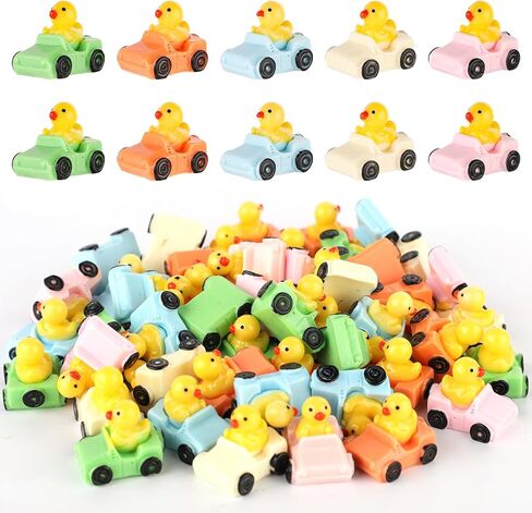 50pcs حديقة البط الصغيرة ، راتنجات صغيرة متعددة اللون ، شخصيات بطة مصغرة صغيرة لطيفة ، سيارة راتنج ميني ميني ، سيارة مضحكة ، بطنة صغيرة ، بطة في سيارة ، in Kuwait