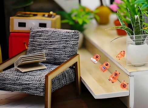 100PCS Mini Capybara Decor for Dollhouse Resin Tiny capybaras for Crafts Micro Miniature Capybara for Fairy Garden Dollhouse Micro Landscaping Decoration in Kuwait