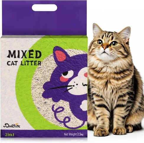 Tofu Mixed Cat Litter,Strong Clumping Cat Litters,Odor Control and Ultra Absorbent Water Bentonite Tofu Cat Litter,Dust-Free (11Pound, Original) in Saudi Arabia