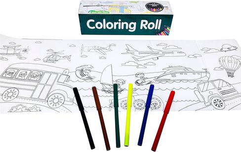 Streamline Imagined Jumbo Coloring Roll with 6 Piece Marker Set - Underwater World in Kuwait