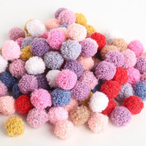 DAHI 240PCS Pompons Colorful Assorted Pompoms Multicolor Arts and Crafts Pom Poms Balls Set for DIY Creative Craft (1.5cm) in Saudi Arabia