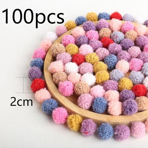 DAHI 240PCS Pompons Colorful Assorted Pompoms Multicolor Arts and Crafts Pom Poms Balls Set for DIY Creative Craft (1.5cm) in Saudi Arabia