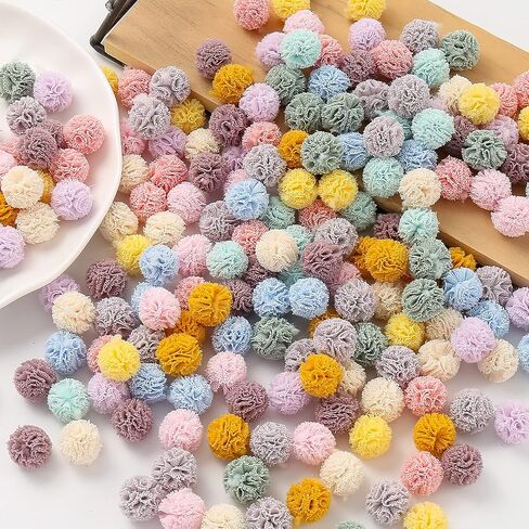 DAHI 240PCS Pompons Colorful Assorted Pompoms Multicolor Arts and Crafts Pom Poms Balls Set for DIY Creative Craft (1.5cm) in Saudi Arabia
