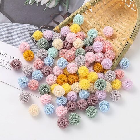 DAHI 240PCS Pompons Colorful Assorted Pompoms Multicolor Arts and Crafts Pom Poms Balls Set for DIY Creative Craft (1.5cm) in Saudi Arabia
