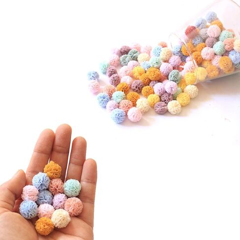 DAHI 240PCS Pompons Colorful Assorted Pompoms Multicolor Arts and Crafts Pom Poms Balls Set for DIY Creative Craft (1.5cm) in Saudi Arabia