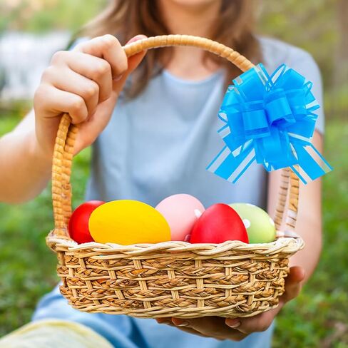 32 قطعة من أقواس السحب لتغليف الهدايا، قوس هدايا كبير مقاس 6 بوصات لحزمة الهدايا، مجموعة من الأقواس الشريطية لسلال الهدايا وديكور حفلات الزفاف وعيد الميلاد (الأحمر والأخضر) in Kuwait