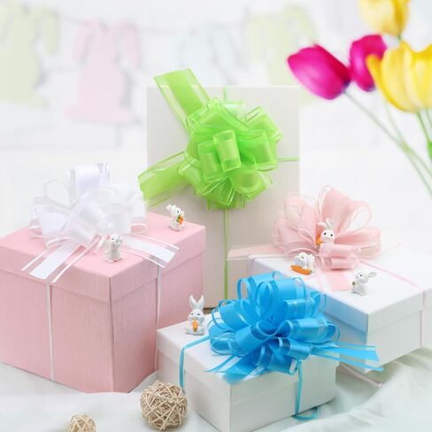 32 قطعة من أقواس السحب لتغليف الهدايا، قوس هدايا كبير مقاس 6 بوصات لحزمة الهدايا، مجموعة من الأقواس الشريطية لسلال الهدايا وديكور حفلات الزفاف وعيد الميلاد (الأحمر والأخضر) in Kuwait