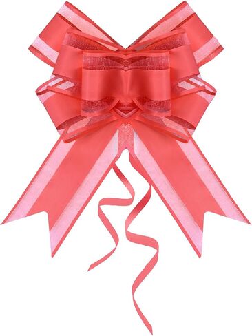 Rbenxia 10 PCS Large Pull Bows Wrapping Ribbon Pull Bows Gift Bows for Birthday Presents Wedding Gift Baskets Presents Package Bow Decoration (Pink) in Kuwait