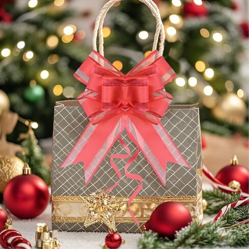 Rbenxia 10 PCS Large Pull Bows Wrapping Ribbon Pull Bows Gift Bows for Birthday Presents Wedding Gift Baskets Presents Package Bow Decoration (Pink) in Kuwait