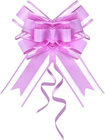 Rbenxia 10 PCS Large Pull Bows Wrapping Ribbon Pull Bows Gift Bows for Birthday Presents Wedding Gift Baskets Presents Package Bow Decoration (Pink) in Kuwait