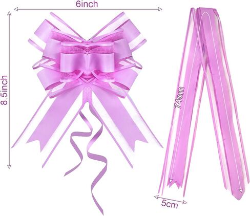 Rbenxia 10 PCS Large Pull Bows Wrapping Ribbon Pull Bows Gift Bows for Birthday Presents Wedding Gift Baskets Presents Package Bow Decoration (Pink) in Kuwait