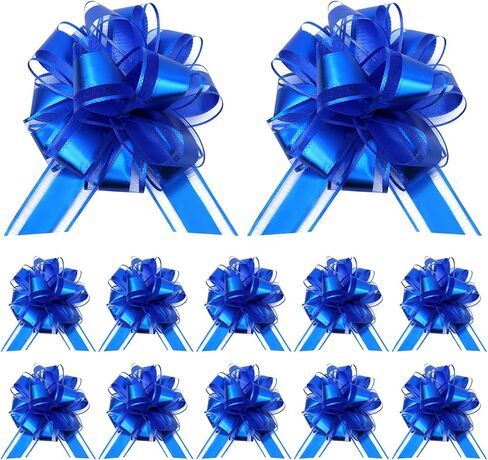 12Pcs Pink Bows for Gift Wrapping Valentines Bow Christmas Gift Pull Bow Ribbon Bows for Christmas Wedding Party Birthdays Holidays Decoration in Kuwait