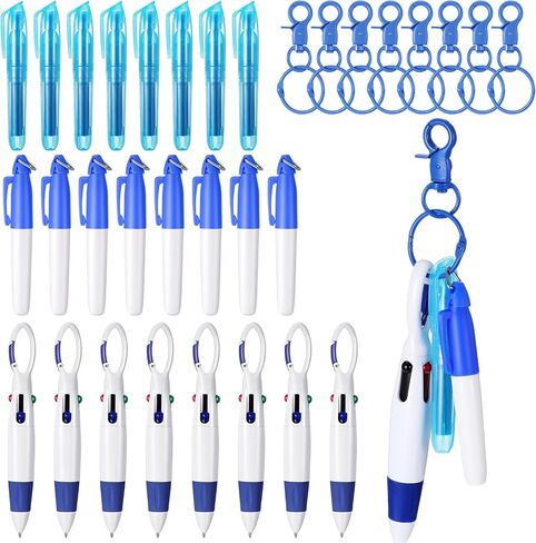 Geyoga 36 PCS 9 Set Mini Highlighter الممرضة PEN PACK مجموعة أقلام ممرضة للشارة تشمل 9 ميني هايترايت ، 9 علامات ، 9 نقطة قابلة للسحب ، 9 هدايا مفاتيح التمريض (الوردي) in Saudi Arabia
