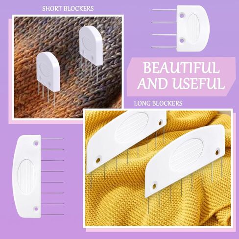 20Pcs Knit Blockers Pins Kit, Knit Blocking Combs for Crochet Knitting Blocking Board Mats, Crochet Blocking Pins for Crochet Projects Sewing Lace Needlework Projects Tool in Kuwait