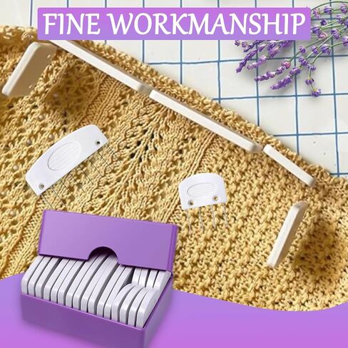 20Pcs Knit Blockers Pins Kit, Knit Blocking Combs for Crochet Knitting Blocking Board Mats, Crochet Blocking Pins for Crochet Projects Sewing Lace Needlework Projects Tool in Kuwait