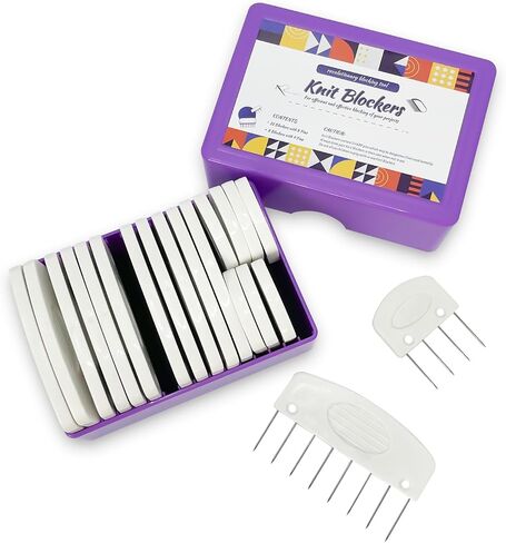 20Pcs Knit Blockers Pins Kit, Knit Blocking Combs for Crochet Knitting Blocking Board Mats, Crochet Blocking Pins for Crochet Projects Sewing Lace Needlework Projects Tool in Kuwait