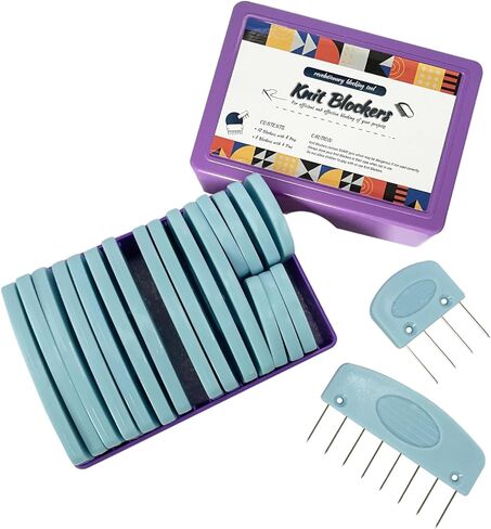 20Pcs Knit Blockers Pins Kit, Knit Blocking Combs for Crochet Knitting Blocking Board Mats, Crochet Blocking Pins for Crochet Projects Sewing Lace Needlework Projects Tool in Kuwait