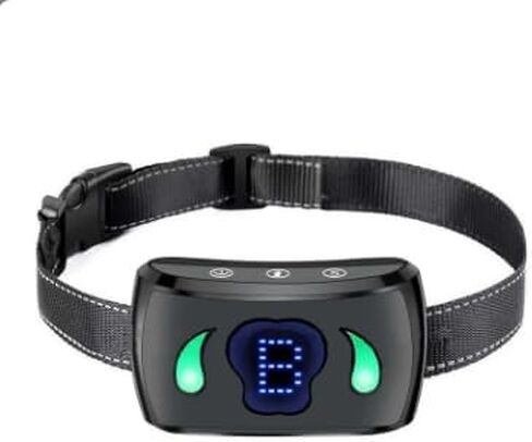 Rechargeable Smart Bark Collar for Small Medium Large Dogs Anti Bark Collars with 5 Sensitivity Levels Dog Barking Collar (Black) in Saudi Arabia