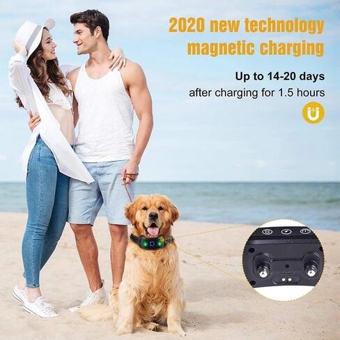 Rechargeable Smart Bark Collar for Small Medium Large Dogs Anti Bark Collars with 5 Sensitivity Levels Dog Barking Collar (Black) in Saudi Arabia