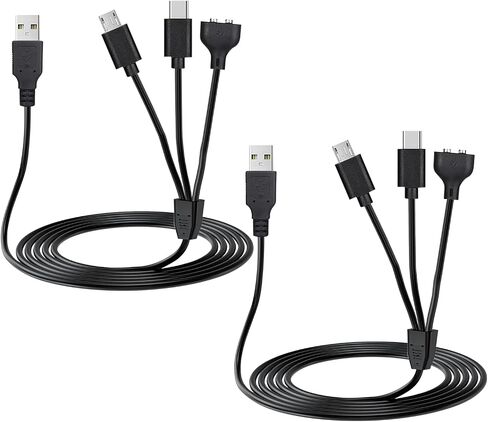 2 عبوة 3 في 1 تنيو كلاب تشاربر بديل لشاحن DeLupet و NVK و UKE و Yawpet و Jugbow و Jsclyan و Type-C و Micro USB و Cable Cable Cable Collars Delupet NVK Dog Shock Bark in Kuwait