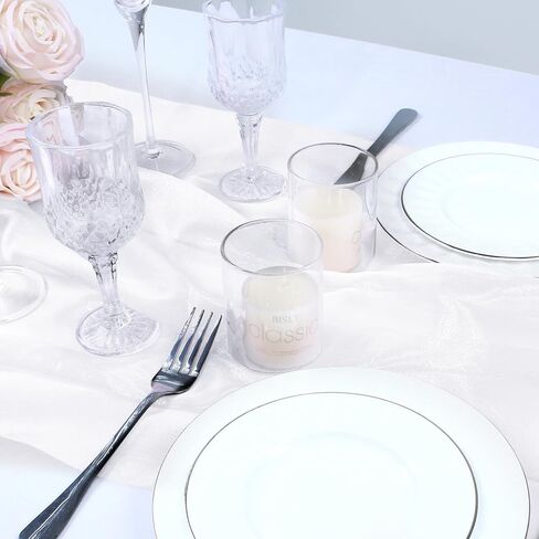 VACVELT Sheer Organza Fabric by The Yard, 60 Inch Wide White Organza Fabric Bolt Bridal Sheer Tulle Fabric, Silk Organza Fabric Roll for Wedding Party Decorations Backdrop Curtain (1 Yard) in Saudi Arabia