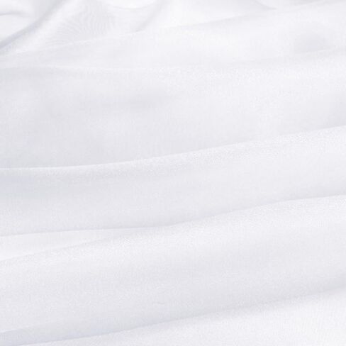 VACVELT Sheer Organza Fabric by The Yard, 60 Inch Wide White Organza Fabric Bolt Bridal Sheer Tulle Fabric, Silk Organza Fabric Roll for Wedding Party Decorations Backdrop Curtain (1 Yard) in Saudi Arabia