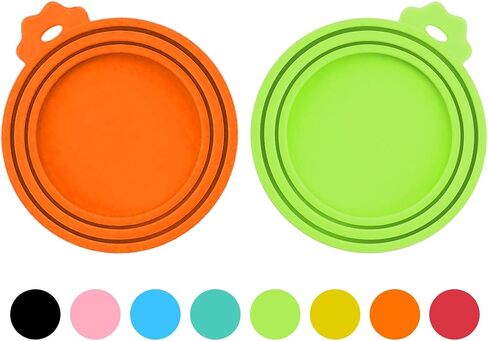 2 Pack Pet Food Cans Lids, Silicone Food Can Covers for Dog and Cat, BPA Free/Food Safe/Universal, One Fit Most Standard Size Food Can Top Teal/Dark Green, CWGTG01 in Saudi Arabia