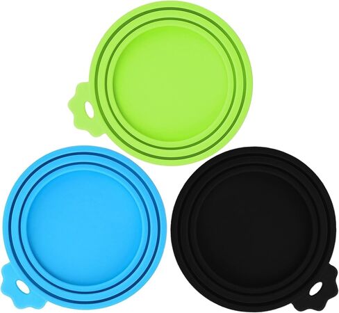 2 Pack Pet Food Cans Lids, Silicone Food Can Covers for Dog and Cat, BPA Free/Food Safe/Universal, One Fit Most Standard Size Food Can Top Teal/Dark Green, CWGTG01 in Saudi Arabia