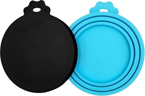 2 Pack Pet Food Cans Lids, Silicone Food Can Covers for Dog and Cat, BPA Free/Food Safe/Universal, One Fit Most Standard Size Food Can Top Teal/Dark Green, CWGTG01 in Saudi Arabia