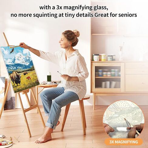 Jethami 6 Pack Paint by Numbers Kit for Adults Beginner, Easy Triptych Surfboard DIY Painting Canvas Art Kit for Home Wall Decor 8x12 in in Kuwait