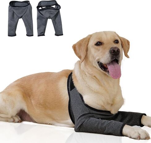 Dog Recovery Sleeves for Front Legs, Double-Leg Cone Collar Alternative, Waterproof and Washable, Abrasion Resistant, Prevents Licking, Scratching and Biting（Heather Gray,XL） in Kuwait