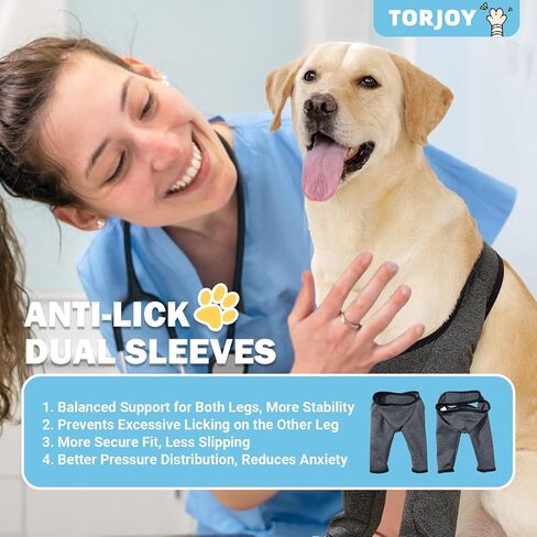 Dog Recovery Sleeves for Front Legs, Double-Leg Cone Collar Alternative, Waterproof and Washable, Abrasion Resistant, Prevents Licking, Scratching and Biting（Heather Gray,XL） in Kuwait