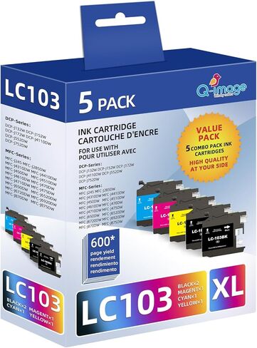 LC406XL LC406 Ink Cartridges to Use with MFC-J4335DW MFC-J4345DW MFC-J4535DW MFC-J5855DW MFC-J5955DW MFC-J6555DW MFC-J6955DW Inkvestment Tank All-in-One Printer (Black, Cyan, Magenta, Yellow) in Saudi Arabia
