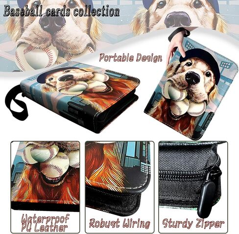 Sports Card Binder 900 Pockets, Trading Card Binder 9 Pocket with 50 Sleeves Fits 900 Sport Cards, Sports Card Holder with Zipper, Football Baseball Basketball Hockey Card Collection Storage Album in Saudi Arabia
