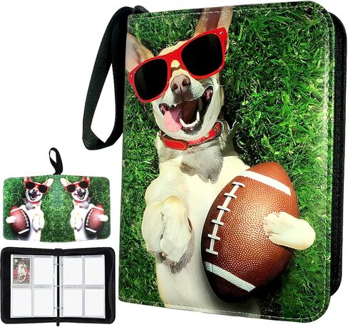 Sports Card Binder 900 Pockets, Trading Card Binder 9 Pocket with 50 Sleeves Fits 900 Sport Cards, Sports Card Holder with Zipper, Football Baseball Basketball Hockey Card Collection Storage Album in Saudi Arabia