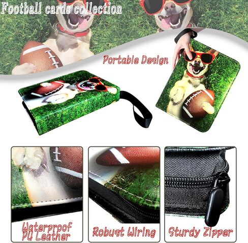 Sports Card Binder 900 Pockets, Trading Card Binder 9 Pocket with 50 Sleeves Fits 900 Sport Cards, Sports Card Holder with Zipper, Football Baseball Basketball Hockey Card Collection Storage Album in Saudi Arabia