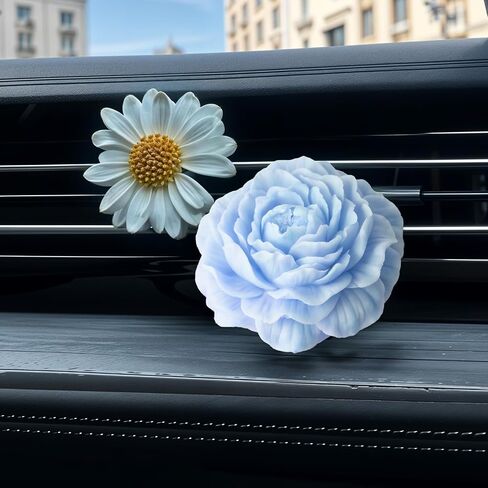 Daisy Flower Silicone Mold, 2 PCS White Chrysanthemum Fondant Cake Molds Blooming 3D Flower Fondant Chocolate Candle Decoration Mold for DIY Soap Candle Beeswax Resin Craft (1 Daisy 1 Peony) in Saudi Arabia