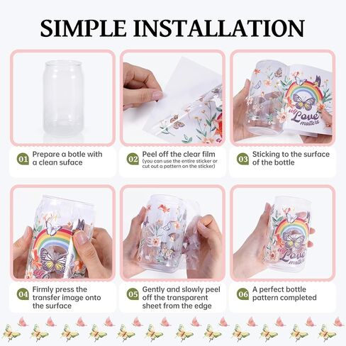 Mama UV DTF Cup Wrap - 20 Sheets Mama Is My Valentine UV DTF Tumbler لفات للزجاج 16 أوقية ، وشراب الآيس كريم ملصقات نقل ماء لزجاجة ماء مجلة القدح ديكور ديكورس عيد الأم. in Kuwait