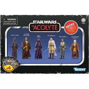 مجموعة Star Wars Retro the Acolyte Multipack ، 3.75 بوصة عمل قابلة للتحصيل الشكل 6 حزمة
