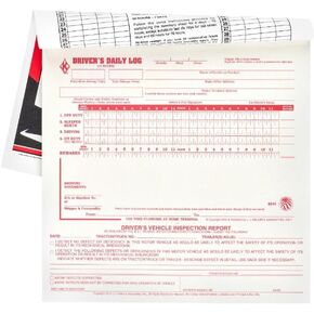 2-in-1 Driver Daily Log Book 10-PK. مع تقرير تفتيش مركبة السائق المبسط - تنسيق الكتب مع 31 مجموعة ، 2 صفيحة الكربون ، 8.25 "× 8.5" ، J. J. Keller & Associates ، Inc.