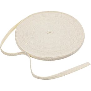 54.7 Yards x 0.39 Inch Natural Twill Tape, Herringbone Cotton Webbing, Multipurpose Cotton Ribbon, Cuttable Bias Tape, Binding Tape For Clothing Sewing Knitting DIY Crafts
