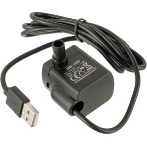 Cat Water Fountain Pump Mini Fish Tank Pump Crafts Plant Micro Water Pump Pet Water Fountain Pump Replacement Pump USB-1020 3.5-9V,Black